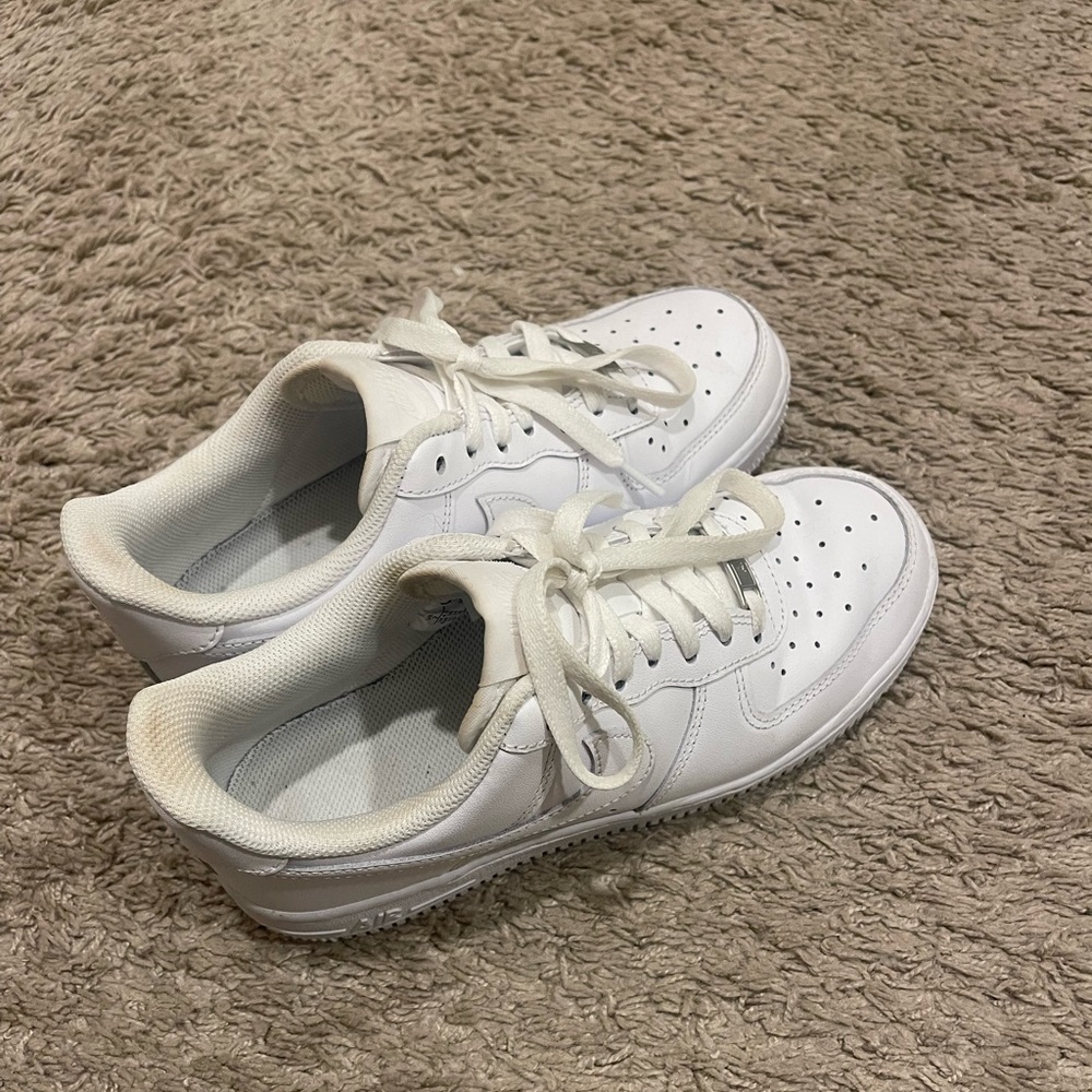 White Nike Air Force ones. Size 7